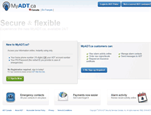 Tablet Screenshot of myadt.ca